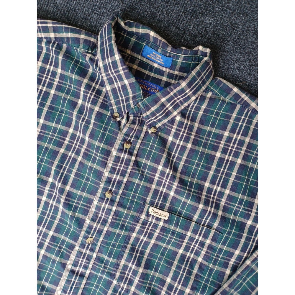 Pendleton Mens XL Plaid Long Sleeve Button-Down